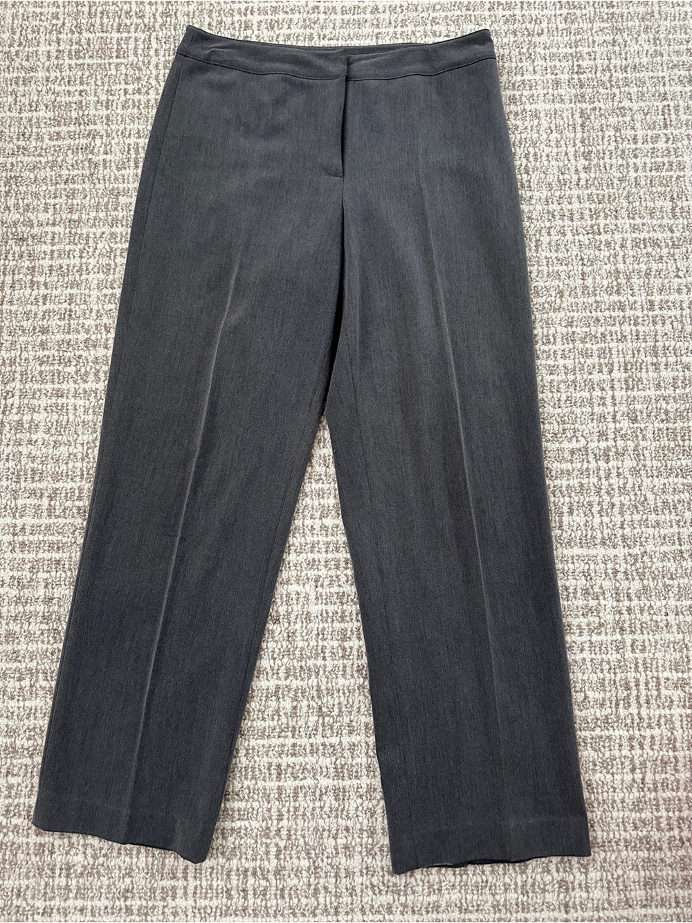 APT 9 Gray Classic Straight Fit Women's Trousers, Sz 12 Preowned